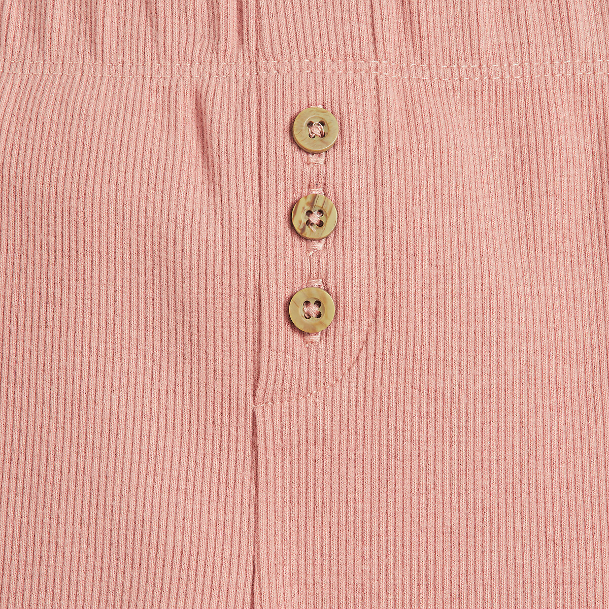 COLEÇÃO LA REDOUTE<br>Conjunto de 2 peças: camiseta e leggings em malha canelada