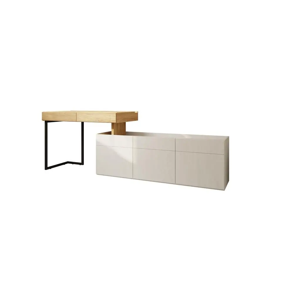 Meubella - Bureau Floren - Eiken - 2 lades