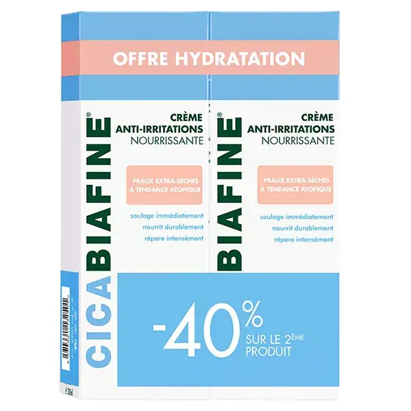 Biafine Cicabiafine Creme Hidratante Anti-Irritação, Pacote com 2 x 200ml