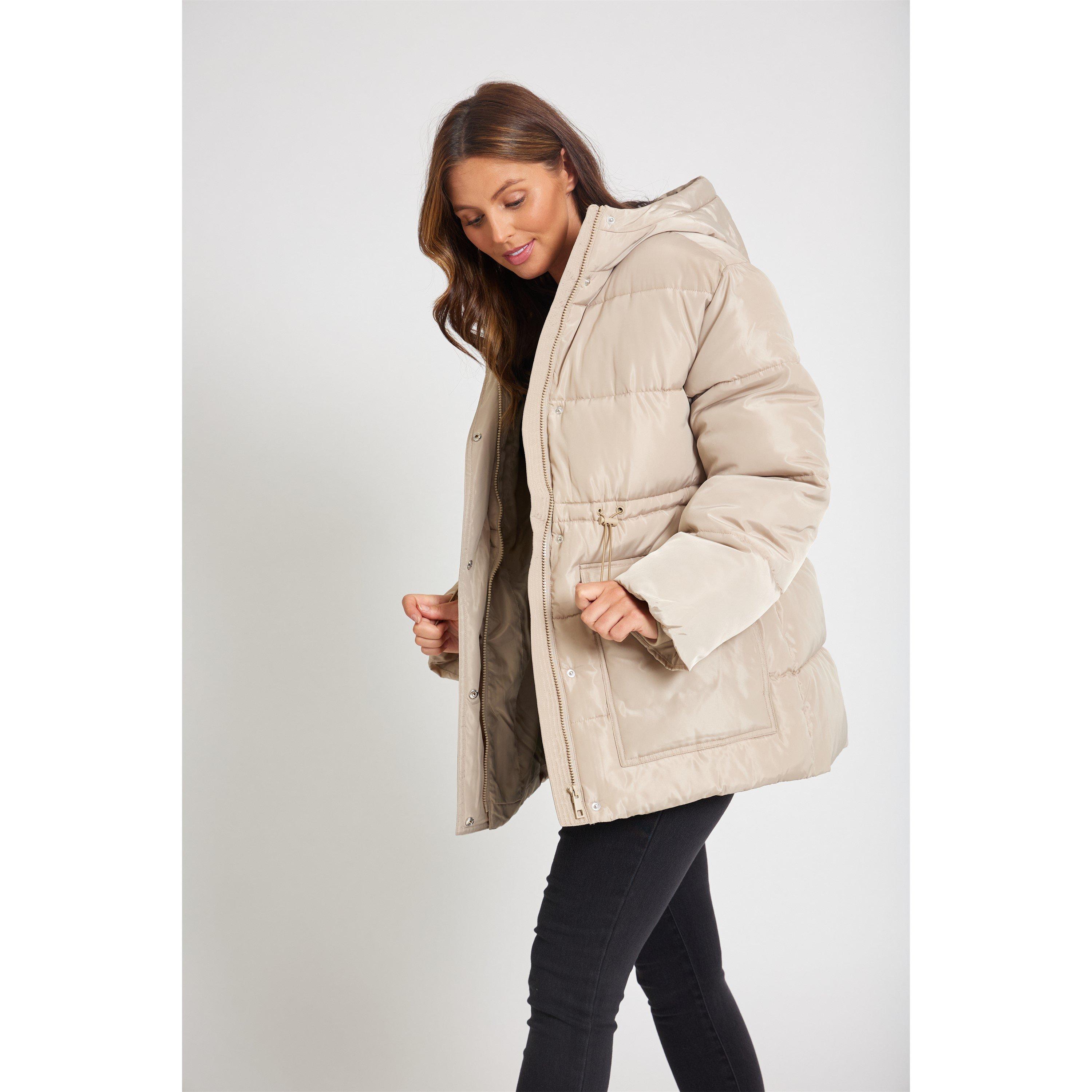 Be You Drawstring Drawstring Short Padded Coat