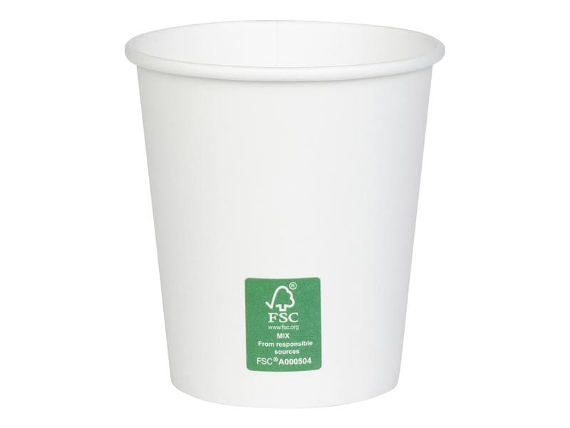 FURBER Einweg-Kaffeebecher 200 ml, 50 Stück Einwandige Pappbecher