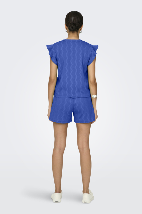Only blauwe dames blouse