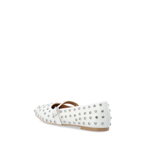 Bianco Fall Simili Mary Jane Ballerinasko, White, 41