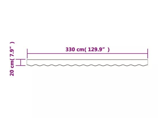 Tissu de remplacement de cantonnière d’auvent multicolore 3,5 m