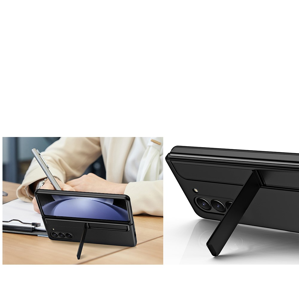Samsung Galaxy Z Fold6 Hardcase Hülle mit S-Pen   Kickstand Halterung - Schwarz