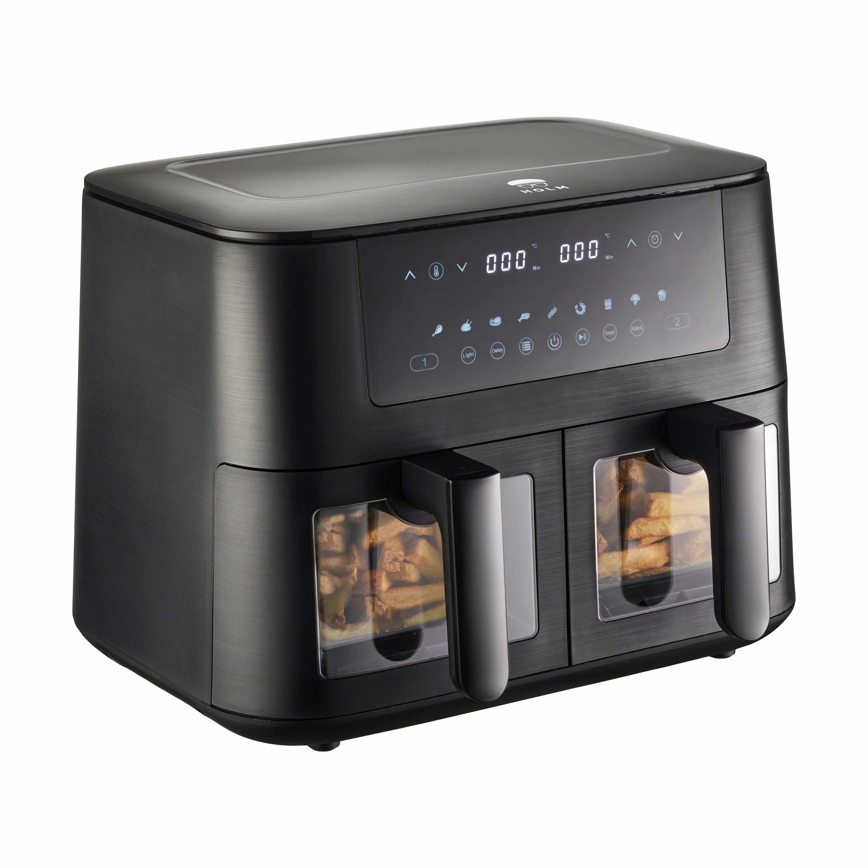 Holm Dobbelt Airfryer m. vindue