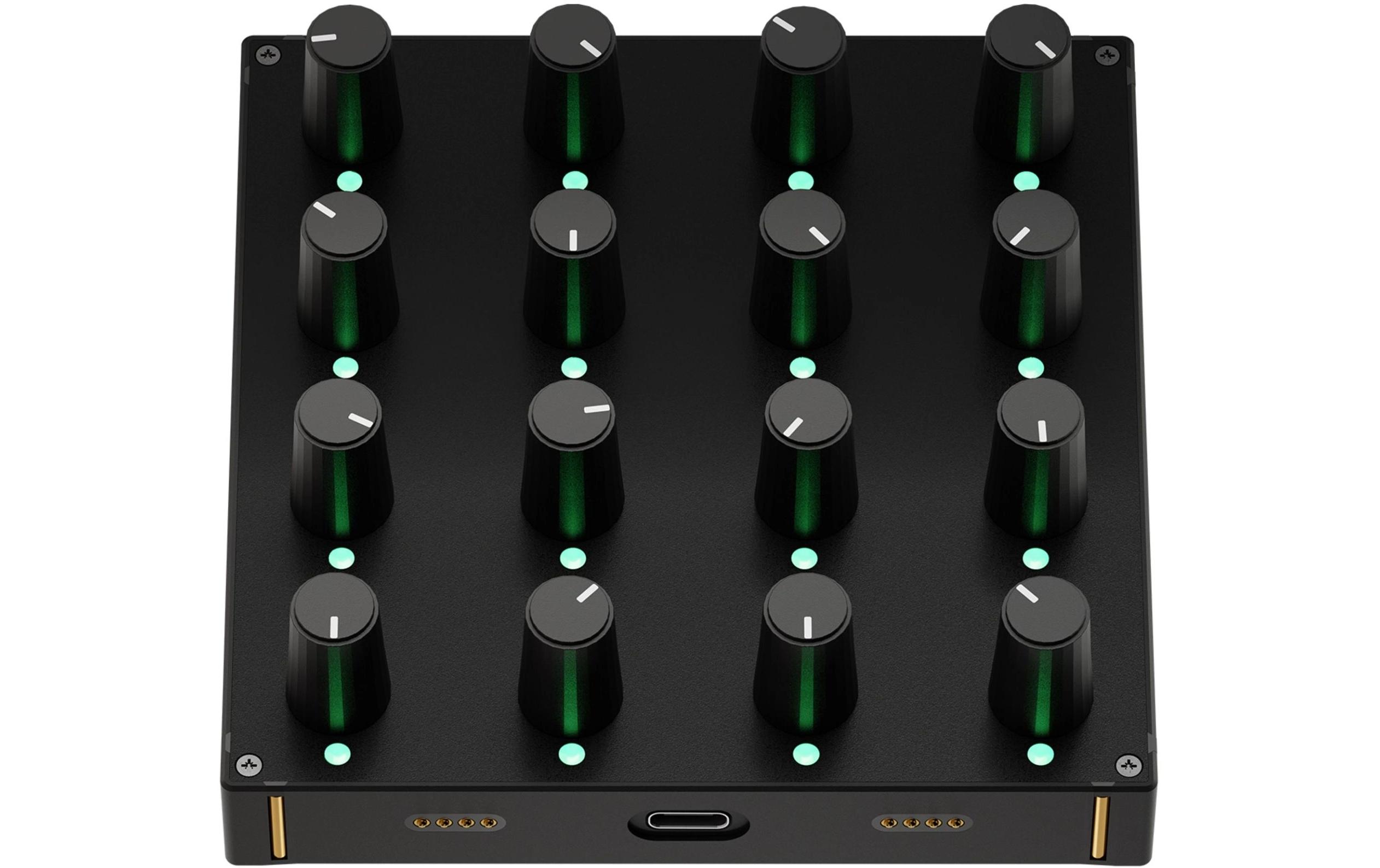 Controller PO16<br>Kompakter, modularer USB-MIDI-Controller mit 16 Drehpotentiometern