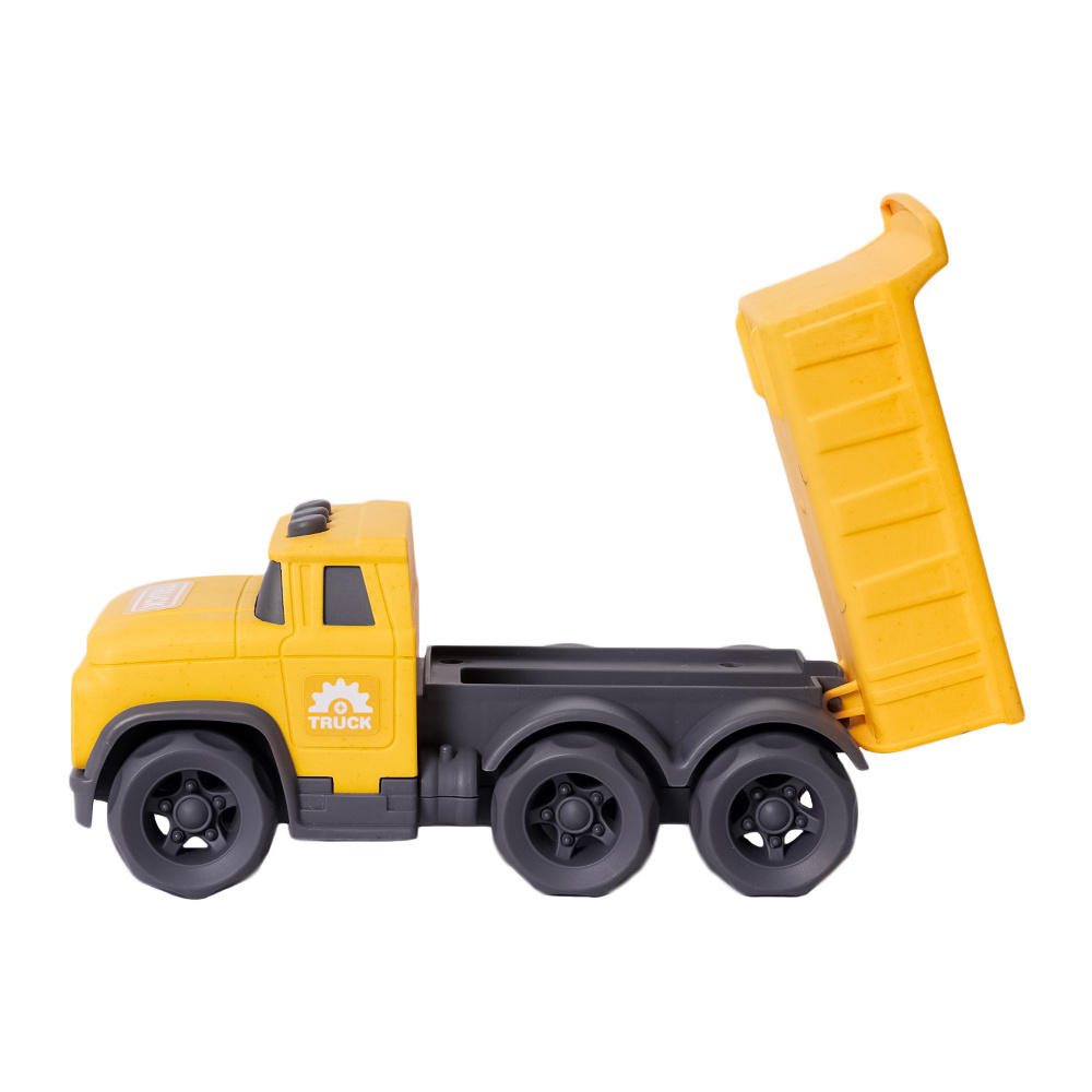 Speelgoedtopdeals BIOplastic Kiepwagen Geel (24 cm) – Duurzame Eco Zandbakvrachtwagen
