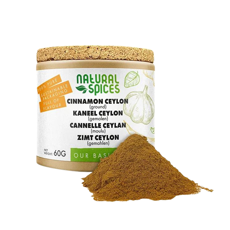 Natural Spices Ceylon kaneel gemalen 60 gram