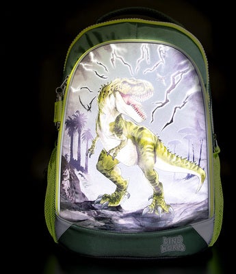 Dino World Reflector Ryggsekk, Grønn