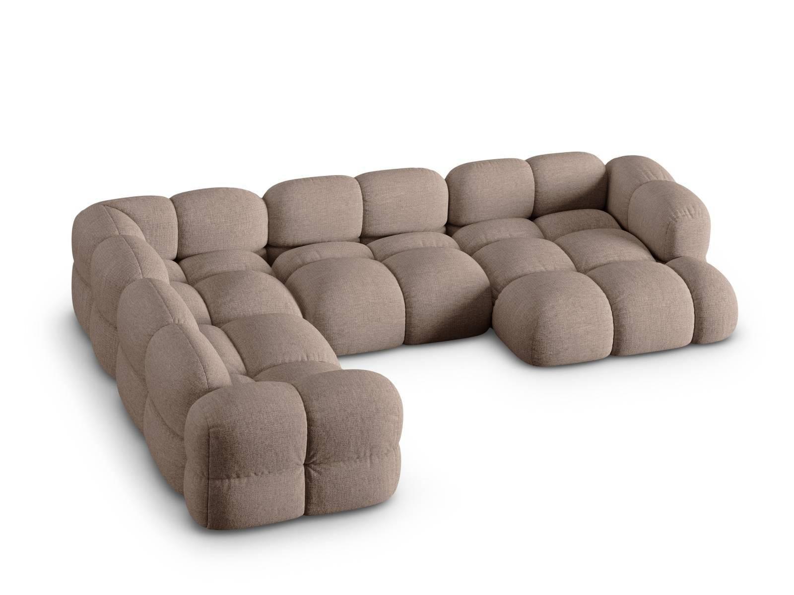 Cosmopolitan Design Loretto 3,5-zits Hoekbank Links - Cappuccino