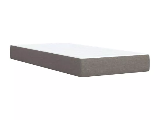 Sommier à lattes de lit avec matelas Taupe 90x190 cm Tissu