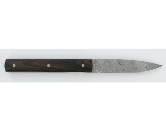 Le Français - Damas - Ebène de Macassar Couteau de Poche par Perceval