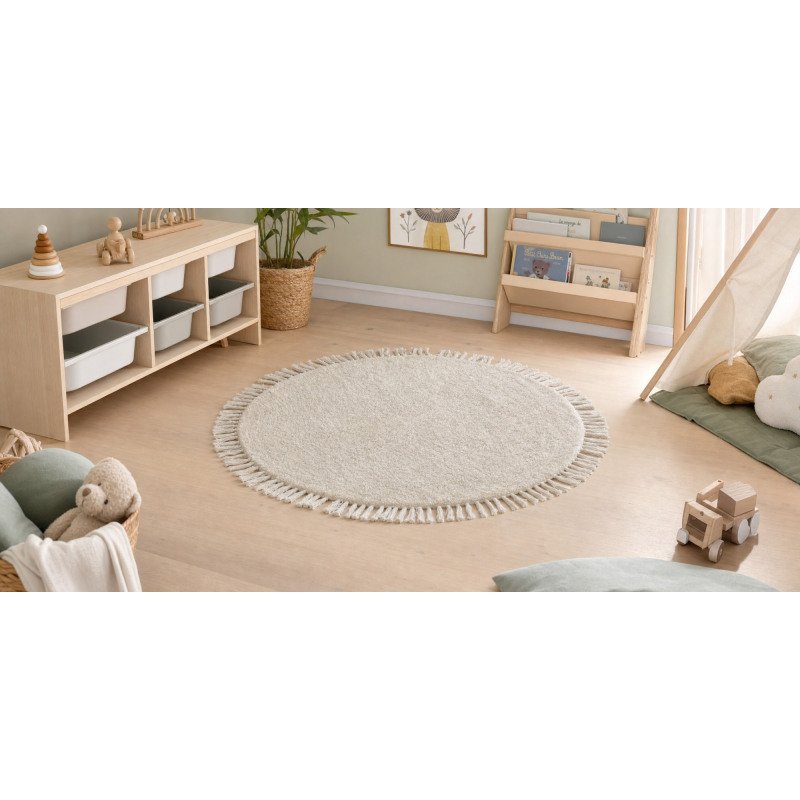 Tapis rond Orwen 100 % coton Ø 100 cm