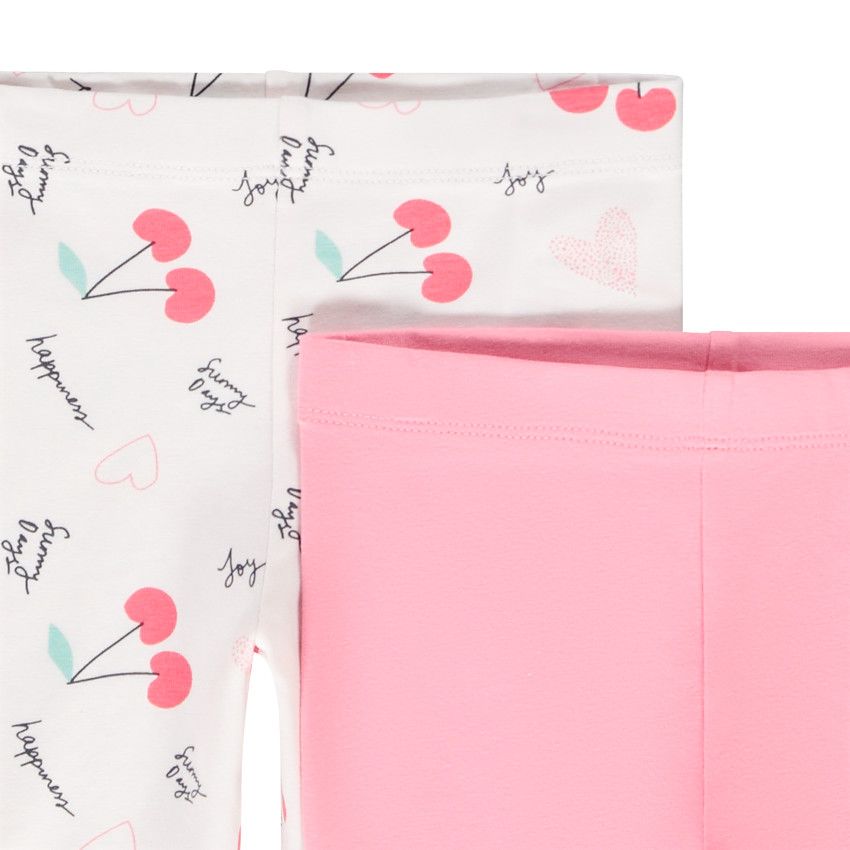 Lot de 4 corsaires en jersey pour bébé fille - Rose