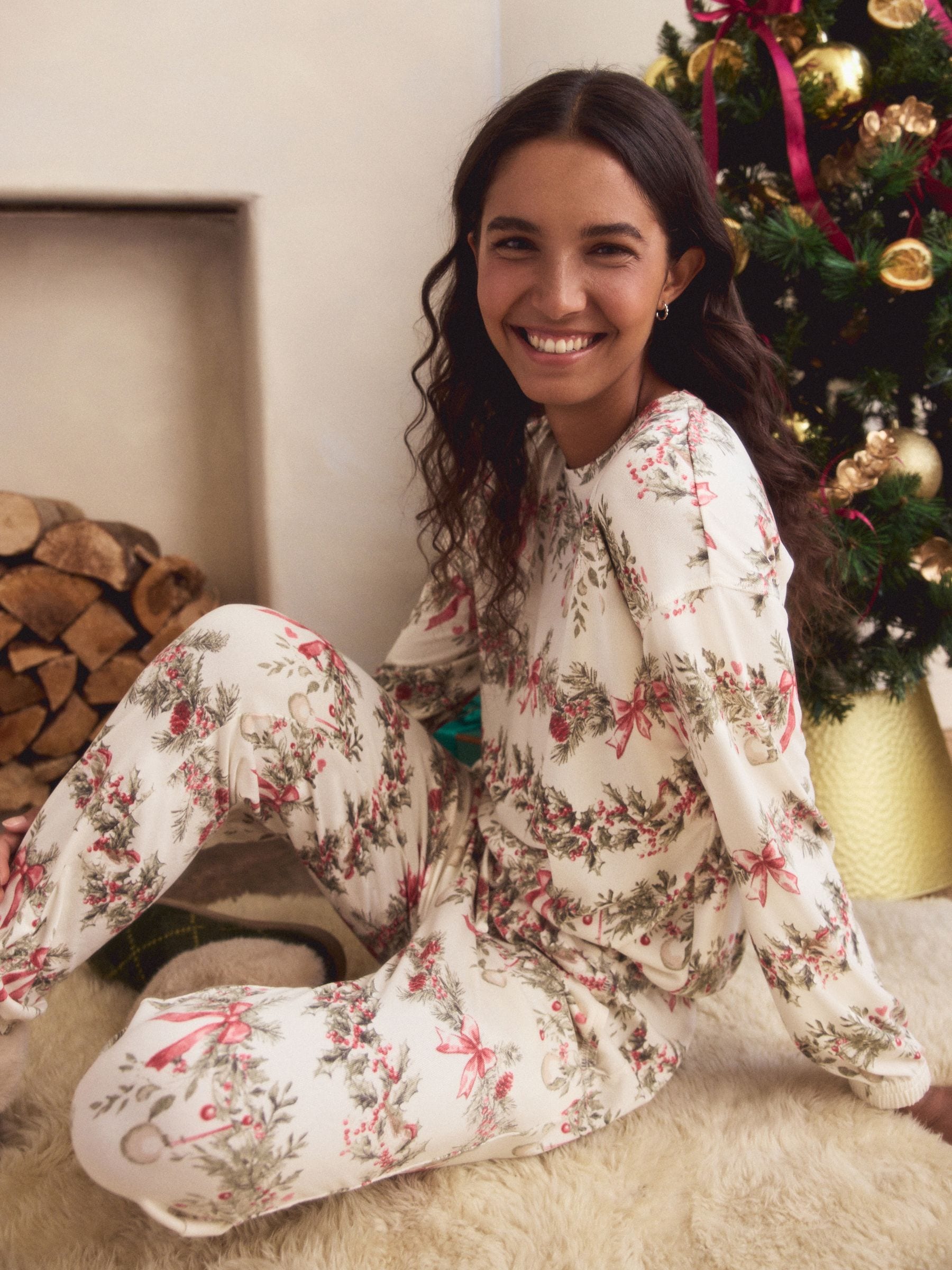 Havermoutkrans - Behaaglijke pyjama met lange mouwen