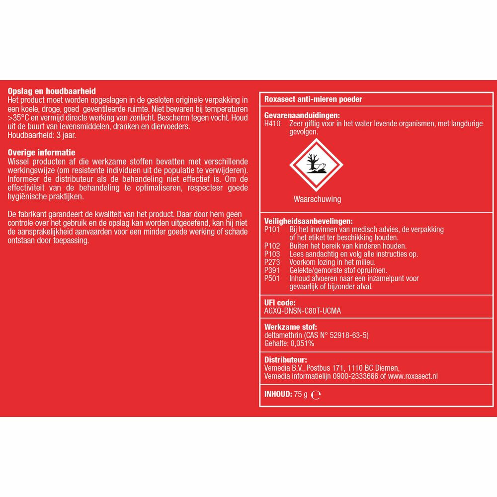 Roxasect Mierenpoeder 75 gr