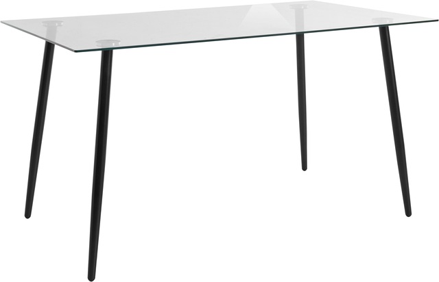 INOSIGN Essgruppe Set, 5 Stk. tlg. Glastisch, Breite 140 cm und 4 Esszimmerstühlen, Bezug aus Samtstoff