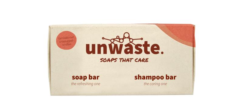 Unwaste Duopack orange soap & shampoo bar (1 stuk)