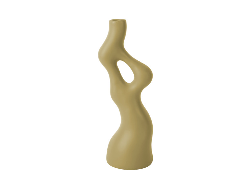 Vase Organic Swirls PT3912LB Latte brown
