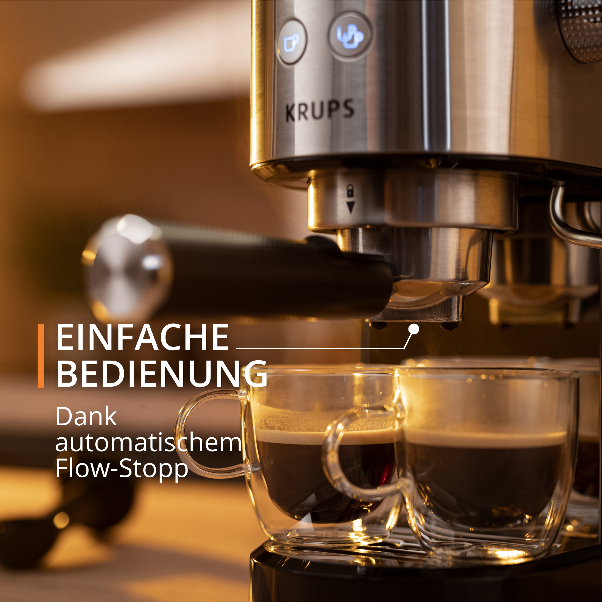 KRUPS Virtuoso + Espresso Siebträgermaschine Silber Edelstahl