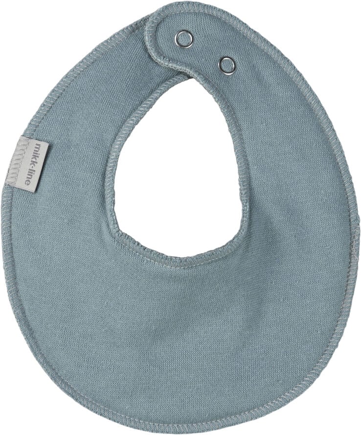 Mikk-Line Cotton Bibs - Round Mineral blue