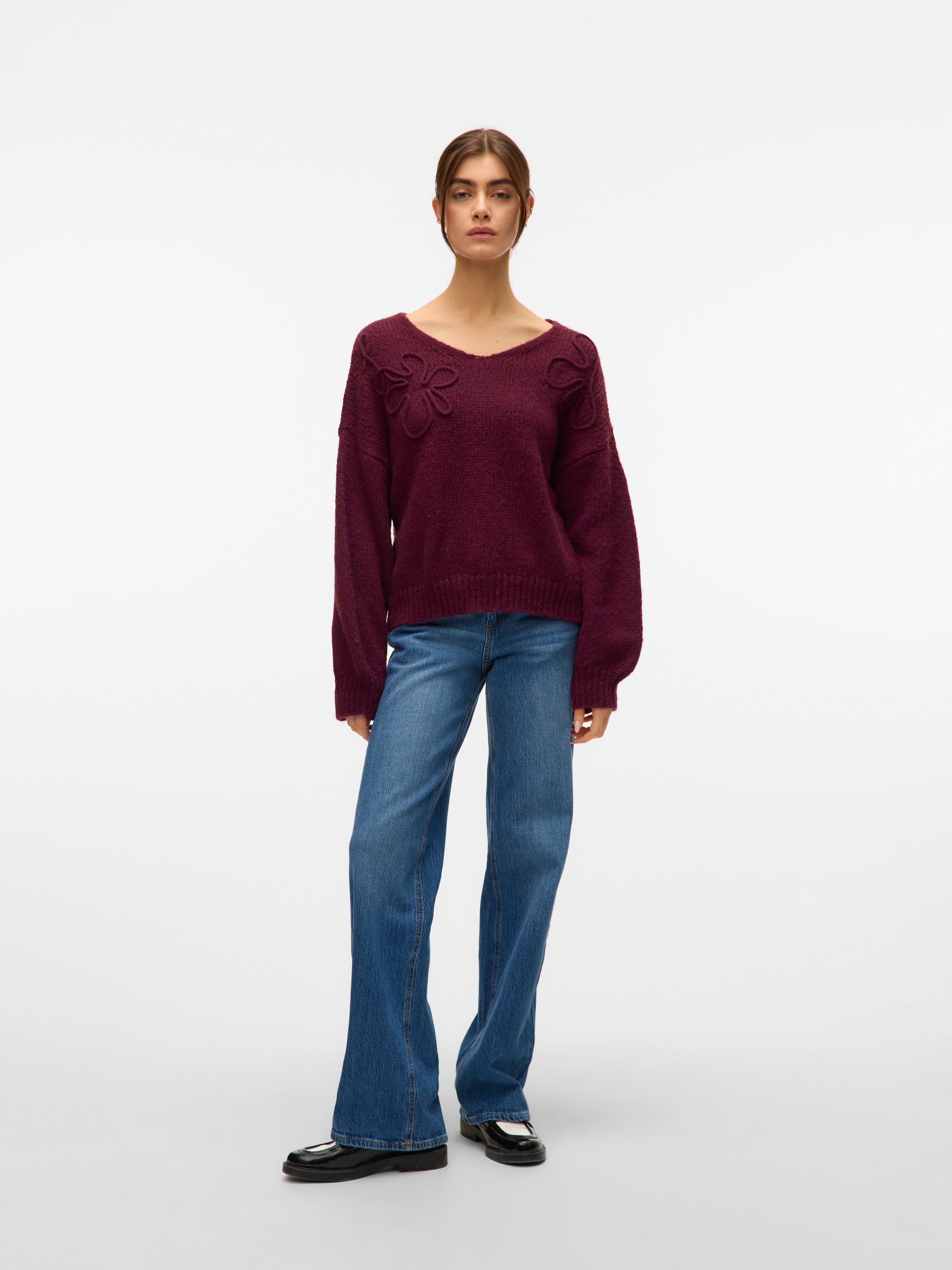 Vero Moda V-Ausschnitt-Pullover »VMLOLLIPOP LS V-NECK PULLOVER BOO«