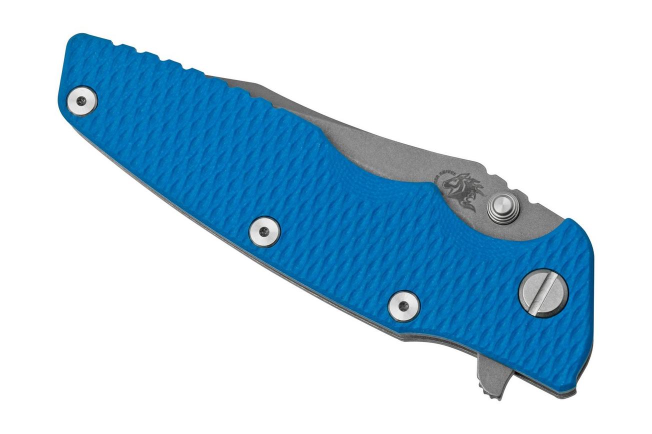 Rick Hinderer Eklipse 3.5” Spearpoint S45VN, Working Finish, Blue G10, zakmes