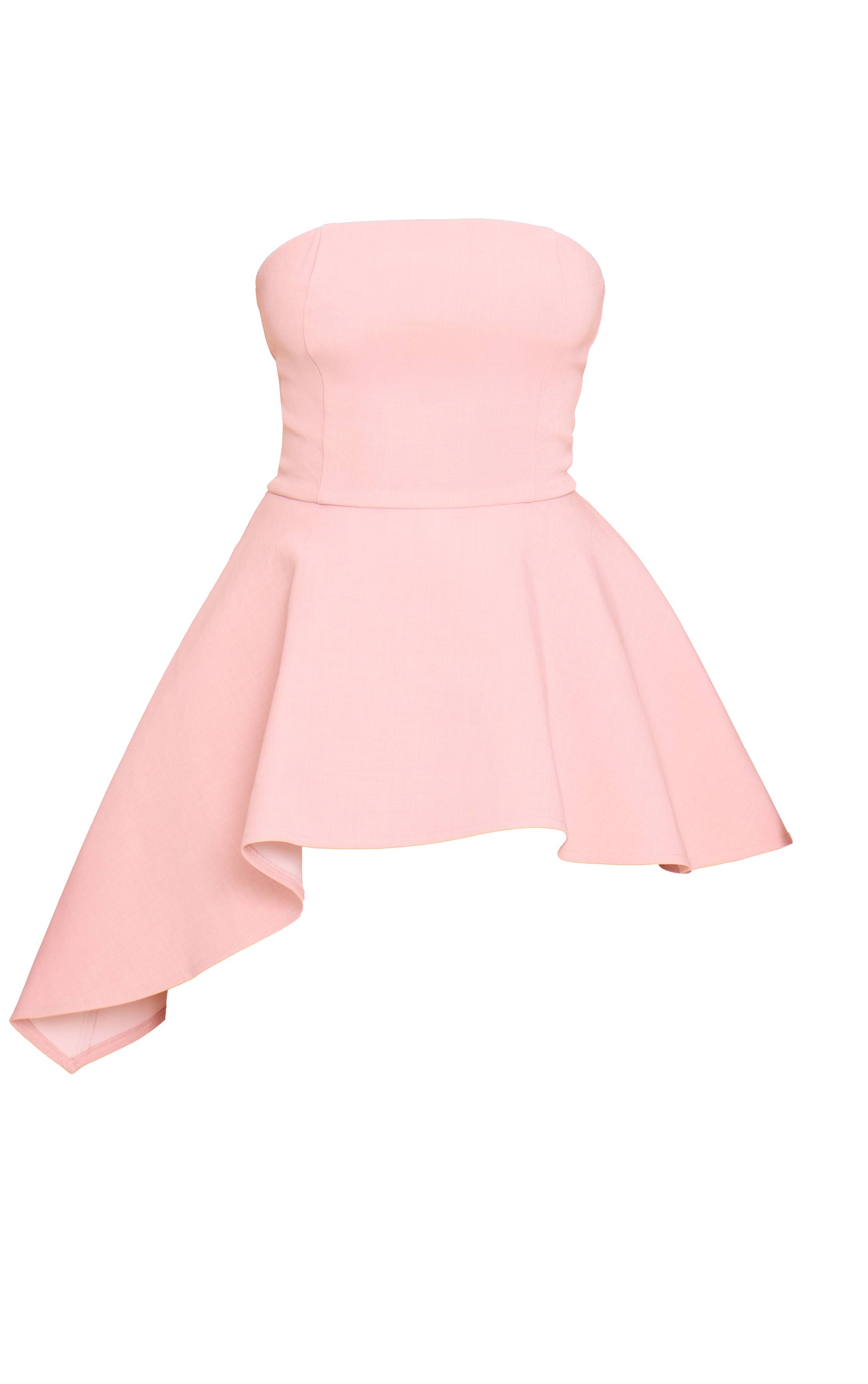 Rose Clair Haut Bandeau Asymétrique Tailleur Premium Coordonné