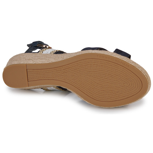 Tommy Hilfiger - GOLDEN WEBBING MID WEDGE - Marine