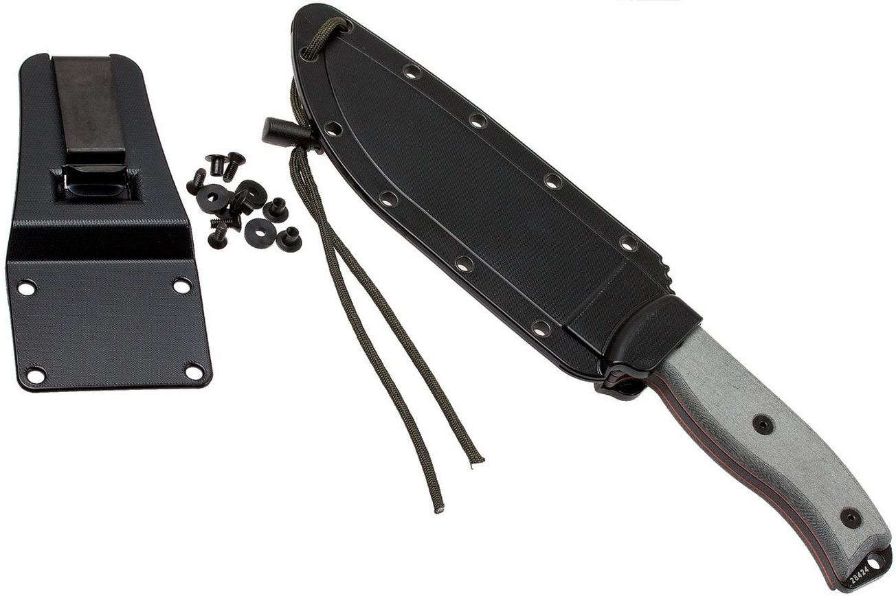 ESEE Model 6 Serrated 6S survivalmes met zwarte schede   riemclip