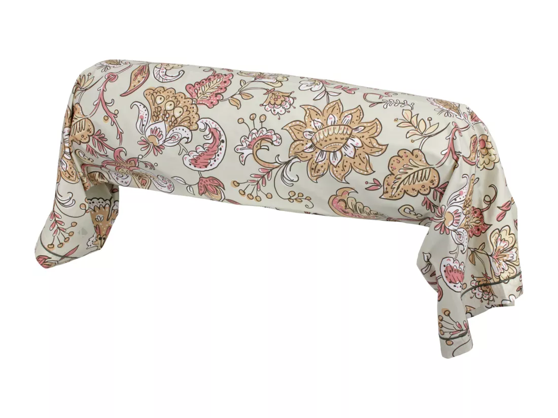 Taie de traversin 240x43 cm percale coton SANTAL beige melba