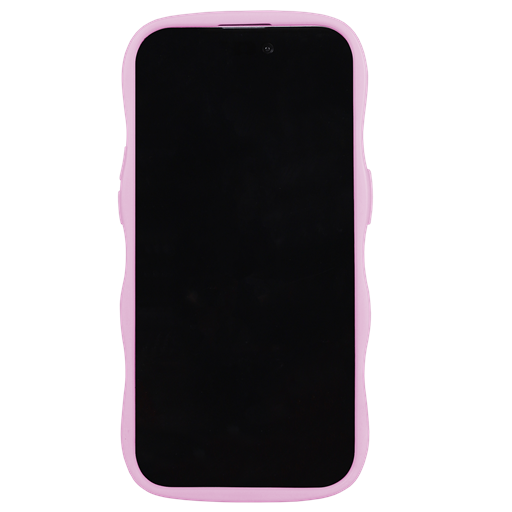 holdit Iphone 15/14/13 Transparent Wavy Cover, Lilac/Transparent
