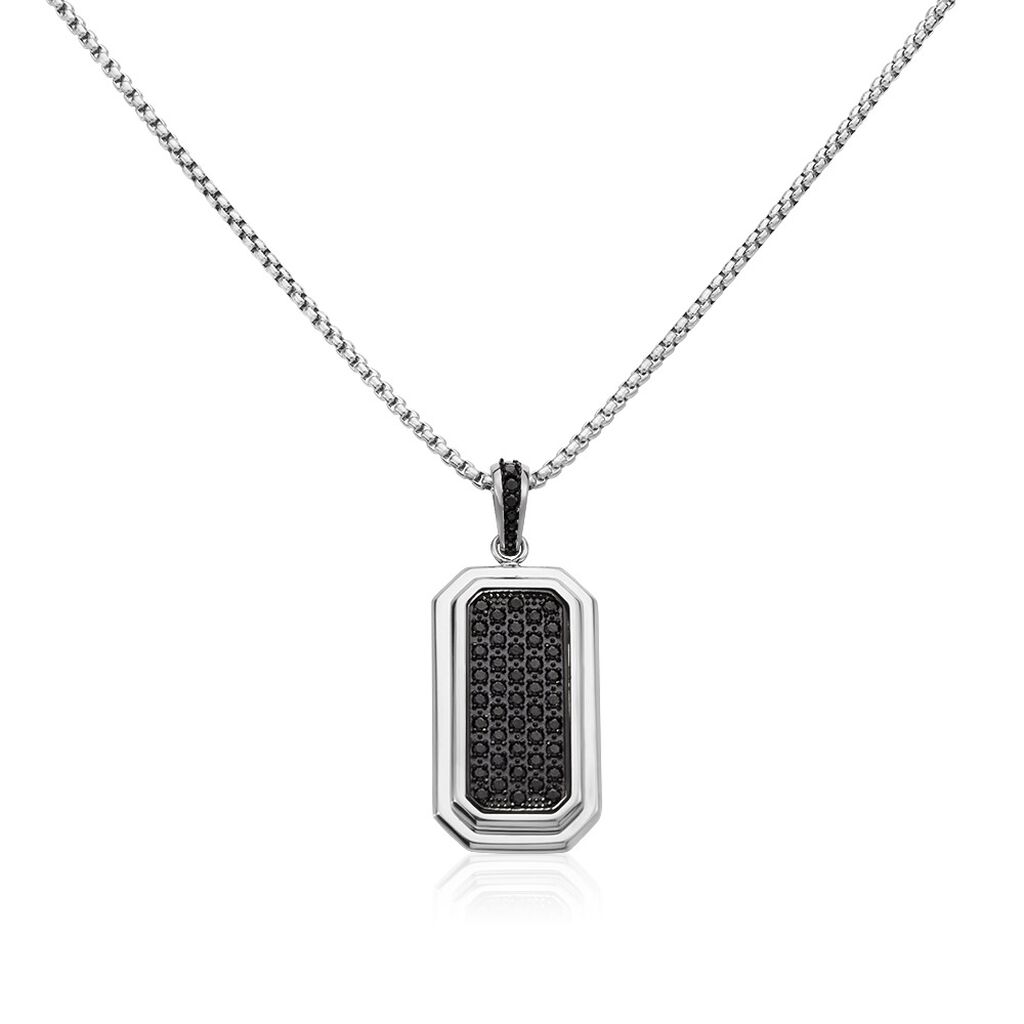 Collier Acier Blanc Sullivan Oxydes De Zirconium