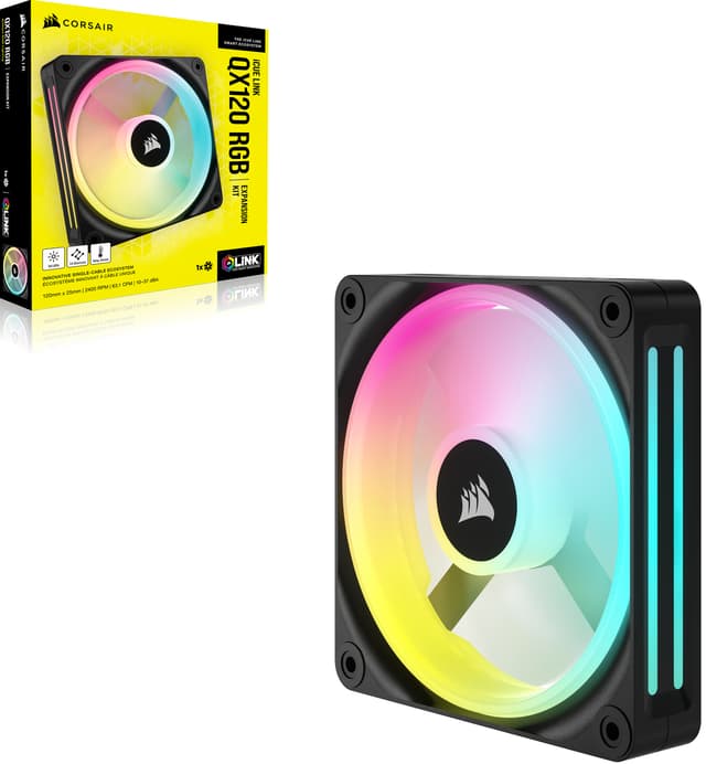 Corsair iCUE LINK QX120 RGB 120mm PWM-udvidelsesblæser