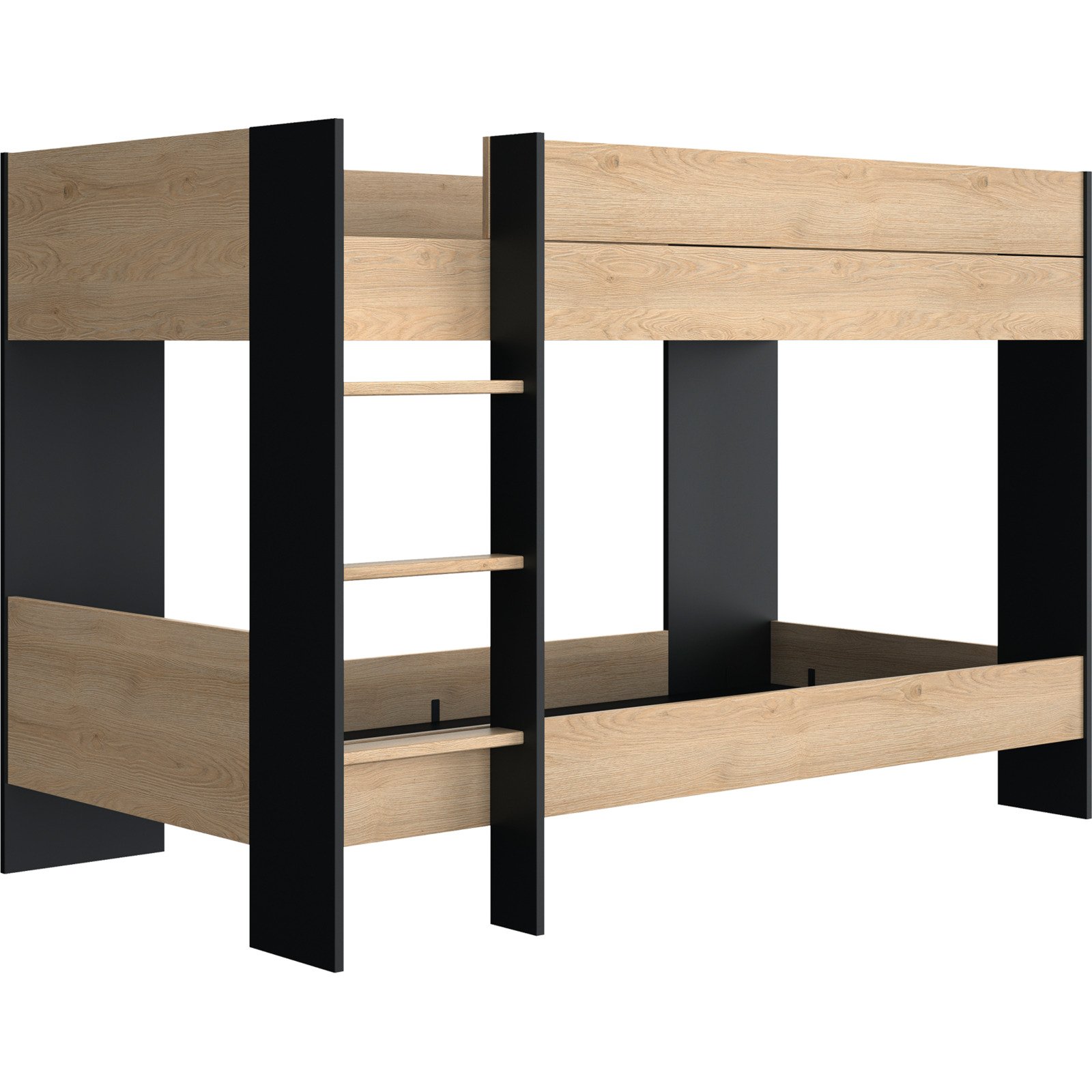Hochbett Duplex Dekor Eiche hell 2 x 90 x 200 cm