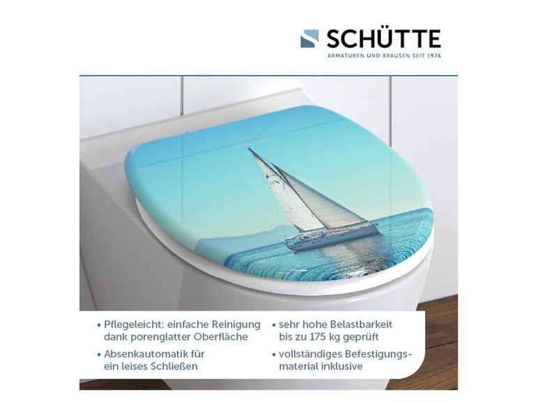 WC zitting duroplast, met soft-close-mechanisme