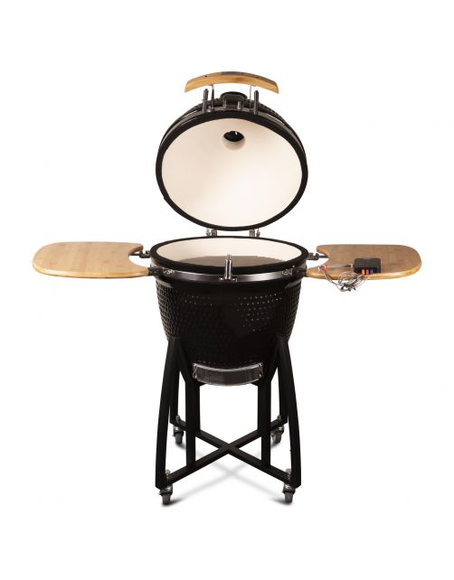 Patton Premium Kamado 21 Black - Grill - Barbecue - Ø 47 cm Zwart Zilver