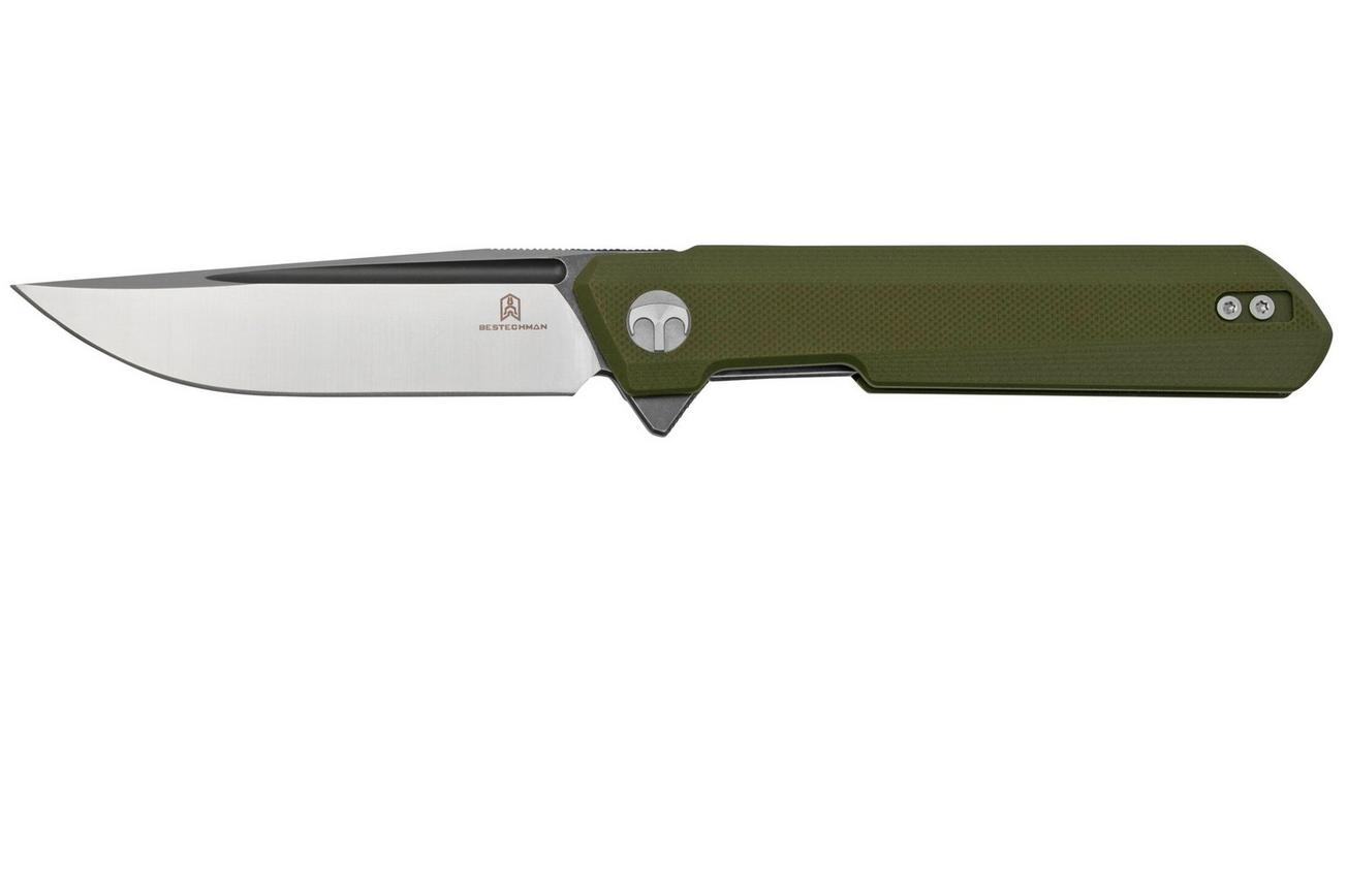 Bestechman Dundee BMK01E, OD Green, Satin D2 And Black Coating, zakmes Ostap Hel design
