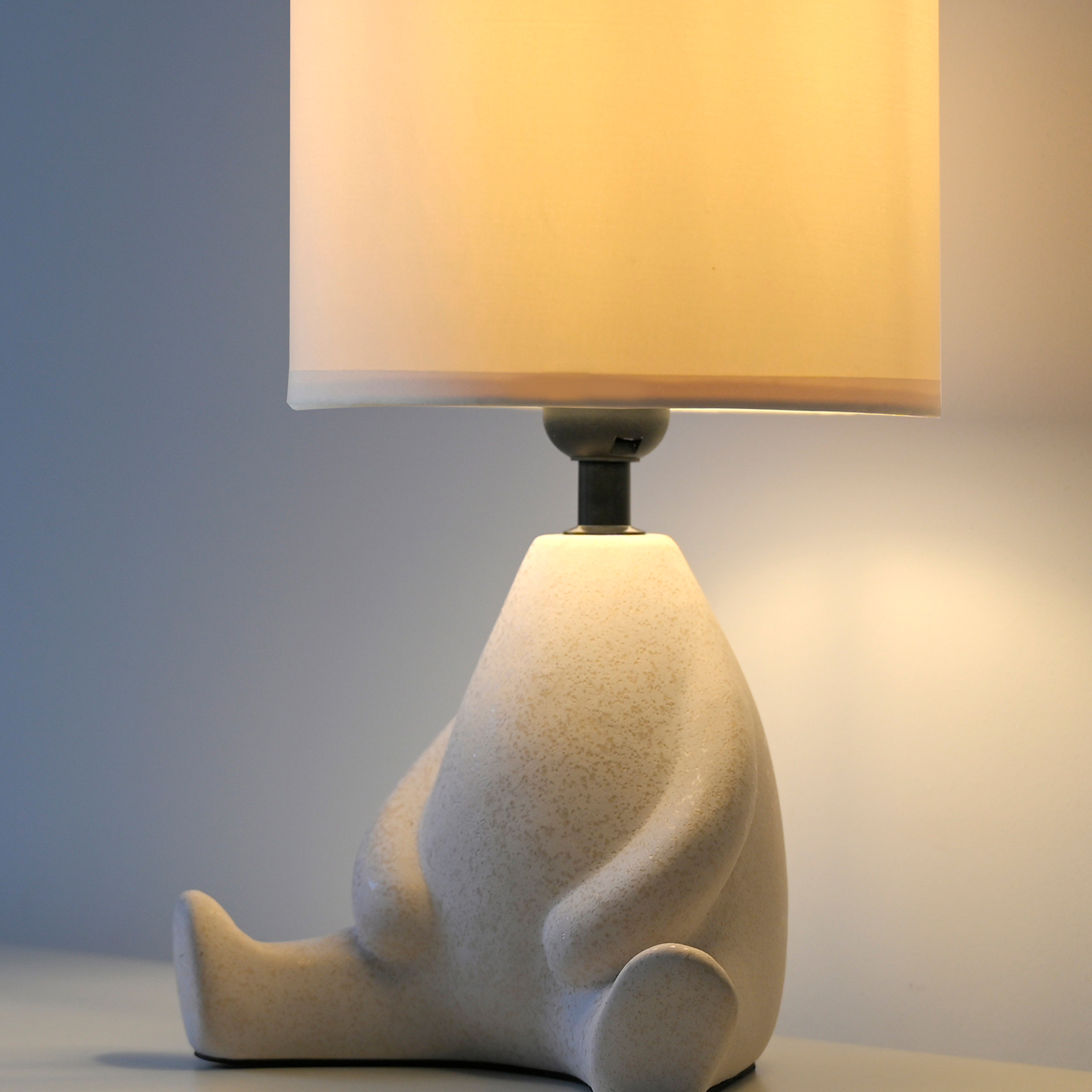 Tischleuchte - beige - Keramik - 32 cm hoch