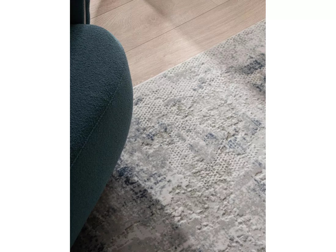 Tapis 240x240 Bleu Davos Excellence