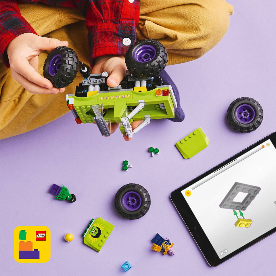 LEGO Marvel de Hulk truck vs. Thanos 76312