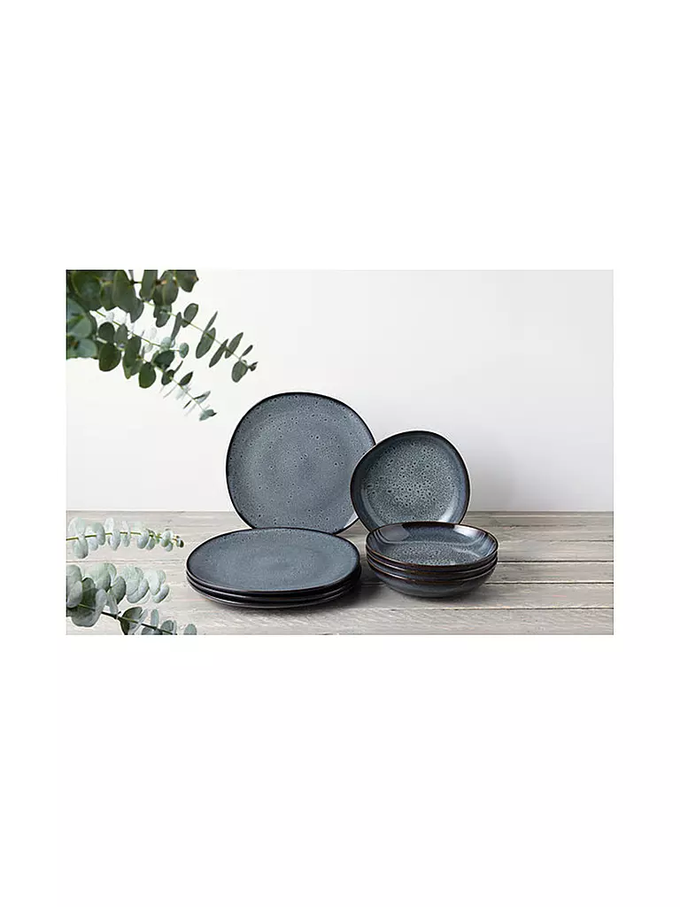 LIKE BY VILLEROY & BOCH Dinnerset 8tlg Lave Gris  grau