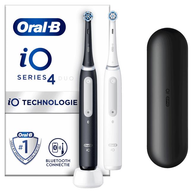Oral-B iO 4 Zwart & Wit 2 Elektrische Tandenborstels By Braun