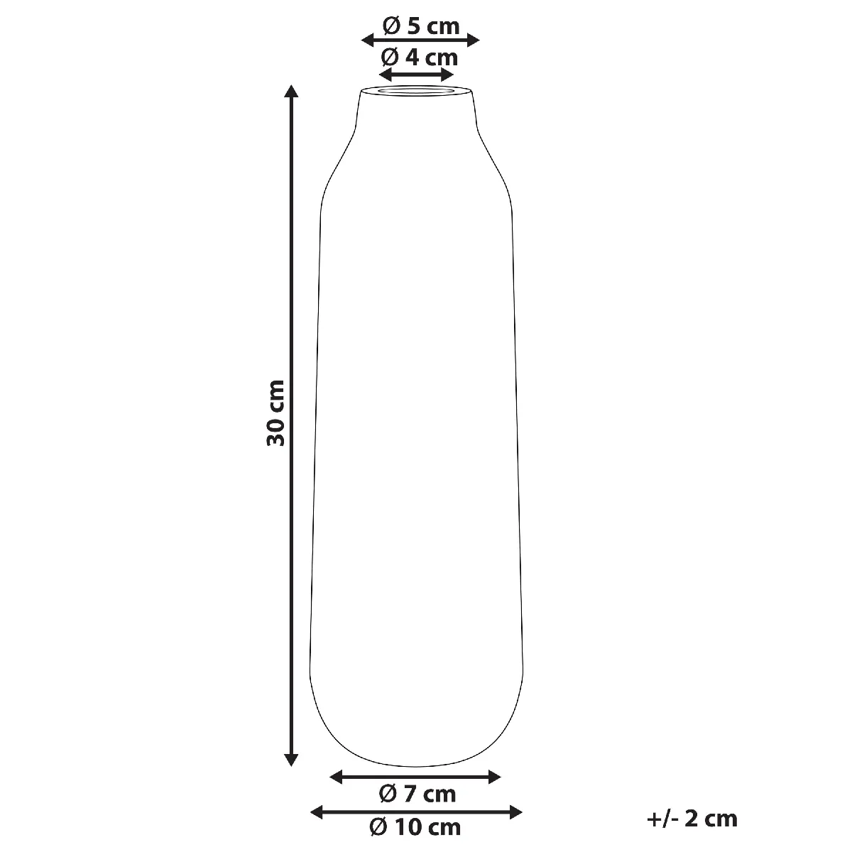 BELIANI Vase MULAI - Céramique 30 cm Blanc