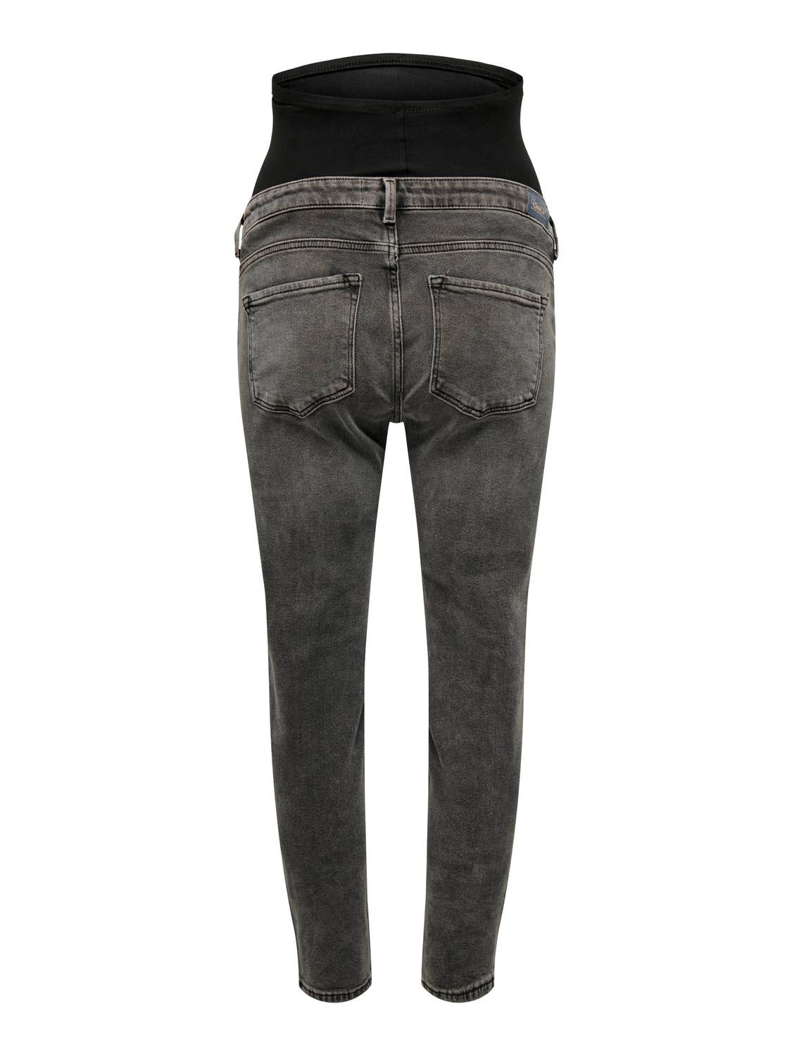 OLMEMILY Hohe Taille Gerade geschnitten Jeans Dark Grey Denim