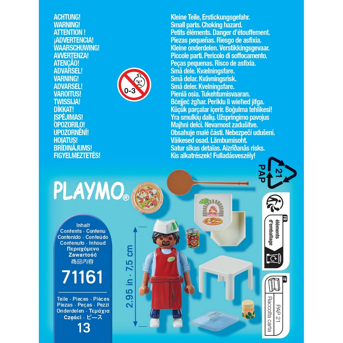 Pizzaiolo Playmobil Spécial PLUS 71161
