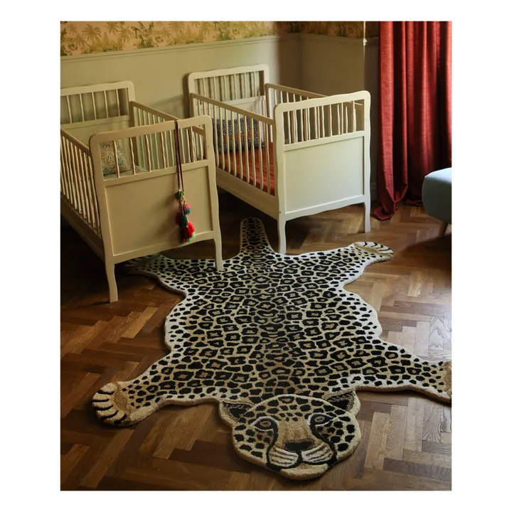 Doing Goods Tapis léopard Loony en laine | Marron