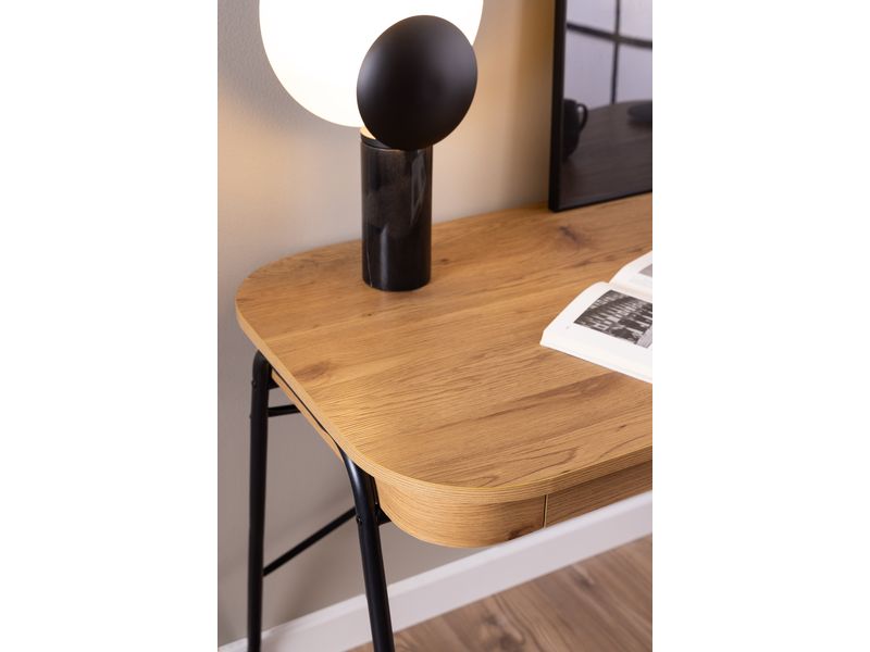 AC Design Tisch Blueton, Schwarz matt / Wildeiche matt Büroschreibtisch mit modernem Charme