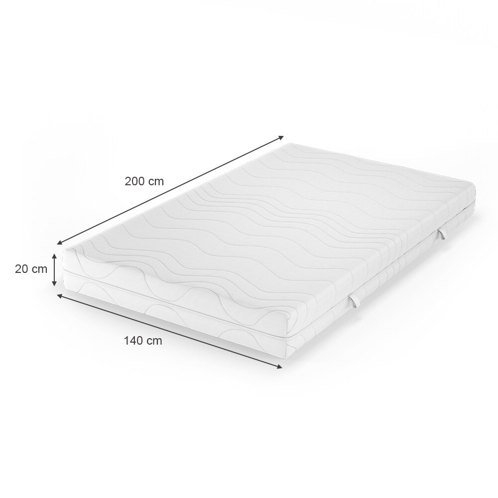 VitaliSpa® 7 Zonen Kaltschaum Matratze 140x200 cm H2 Marken Schaumkern 20 cm